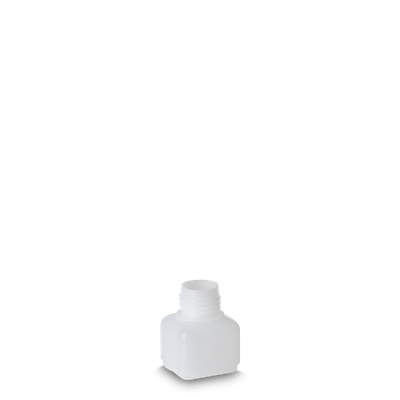 Frasco cuadrado 30 ml HDPE natural RD 25 rectangular