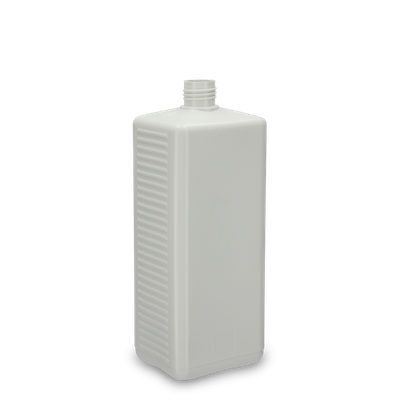 Bottiglia quadrata da 1000 ml HDPE bianco RD 25 rettangolare