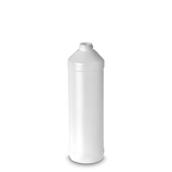 Bottiglia tonda da 750 ml HDPE naturale RD 28 cilindrica