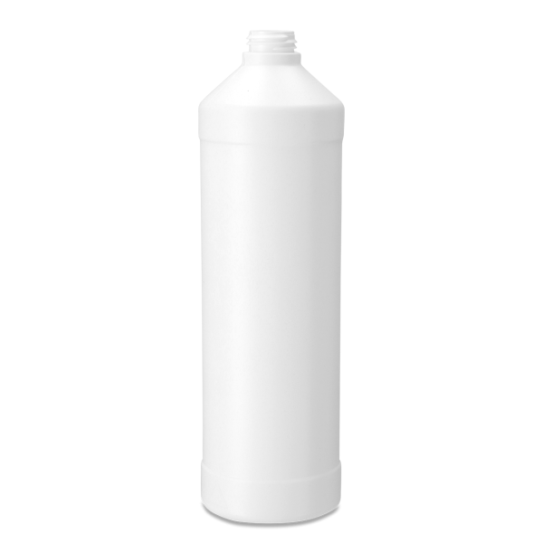 Botella redonda 1000 ml HDPE blanco RD 28