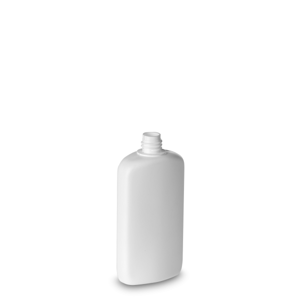150 ml oval bottle HDPE white RD 18 oval
