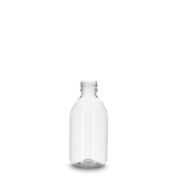 250 ml pharmaceutical syrup - clear - PP 28 thread