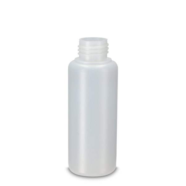 100 ml round bottle HDPE natural RD 25 cylindrical