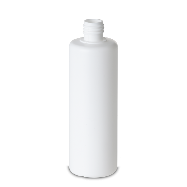 125 ml round bottle HDPE white RD 18 cylindrical