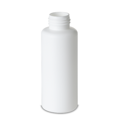 100 ml round bottle HDPE white RD 25 cylindrical