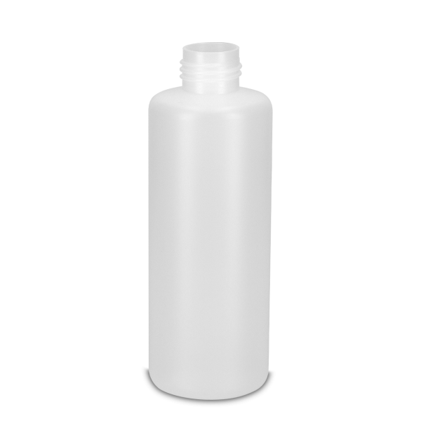 200 ml round bottle HDPE natural 25 cylindrical