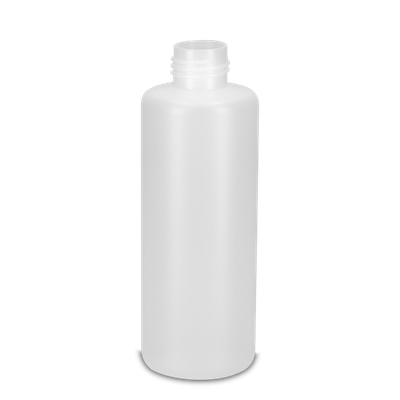 Flacon rond 200 ml HDPE naturel 25 cylindrique
