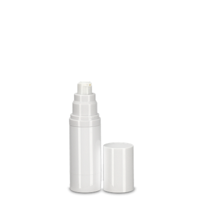 Dispenser airless da 30 ml con tappo - bianco