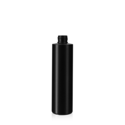 250 ml Rundflasche HDPE schwarz 24/410 rund