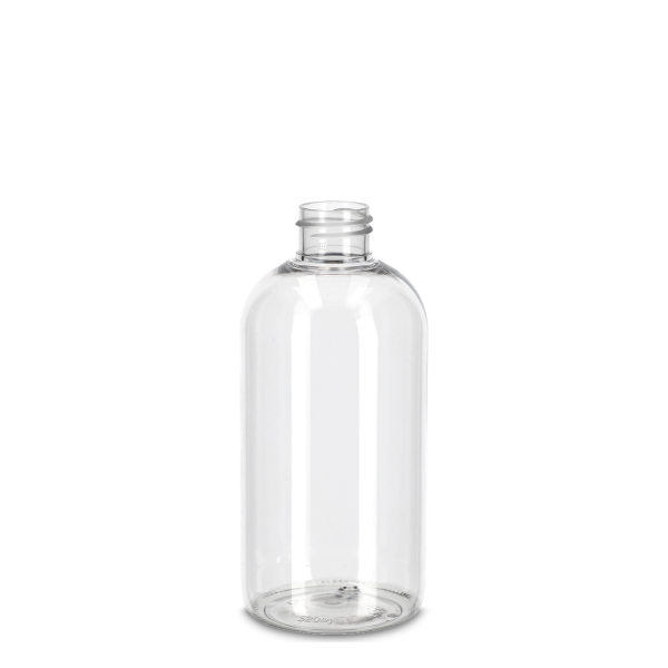 250 ml round bottle PET clear 24/410 cylindrical