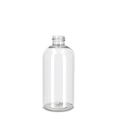 250 ml Rundflasche PET klar 24/410 zylindrisch