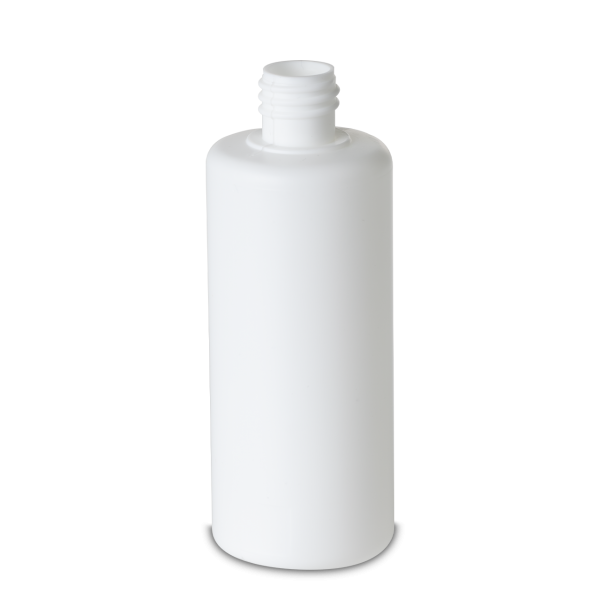 100 ml round bottle HDPE white RD 18 cylindrical