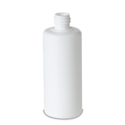 Flacon rond 100 ml HDPE blanc RD 18 cylindrique