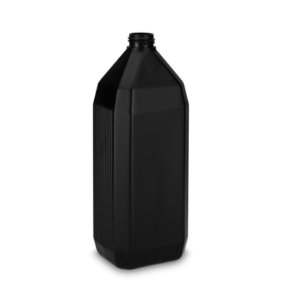 1000 ml square bottle HDPE black ZP 28 octagonal