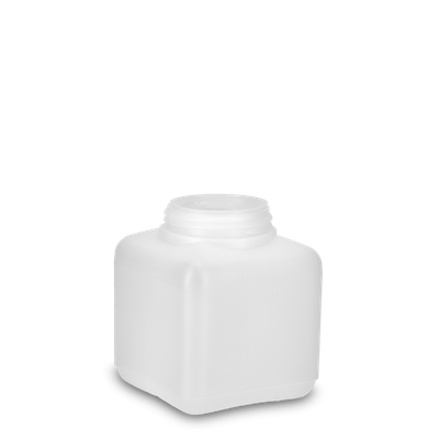 Flacon carré de 500 ml HDPE naturel RD 60 carré