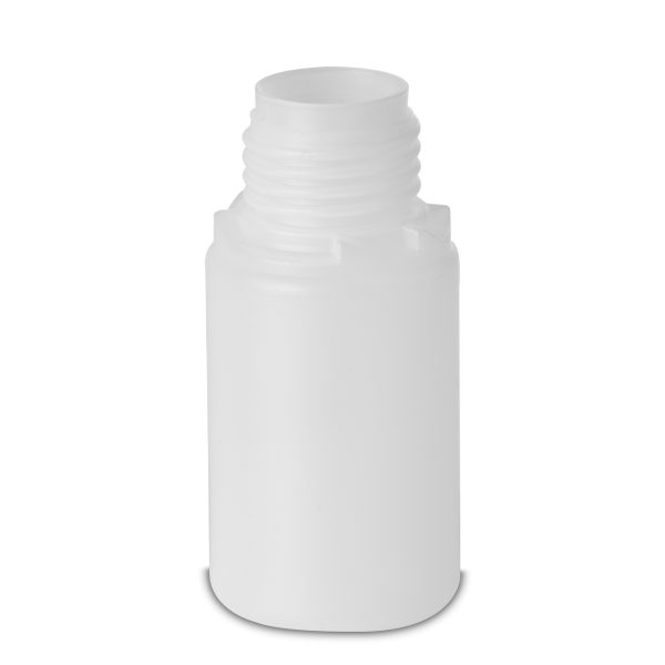 60 ml round bottle HDPE natural OV 28 cylindrical