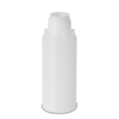 Bottiglia tonda da 100 ml HDPE naturale OV 28 cilindrica