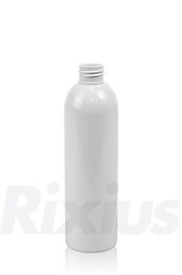 Bottiglia tonda da 250 ml PET bianco 24/410 spalla tonda