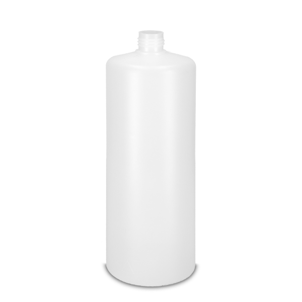 1000 ml round bottle HDPE natural RD 25 cylindrical