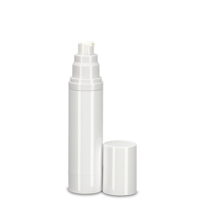 50ml airless dispenser with overcap - white