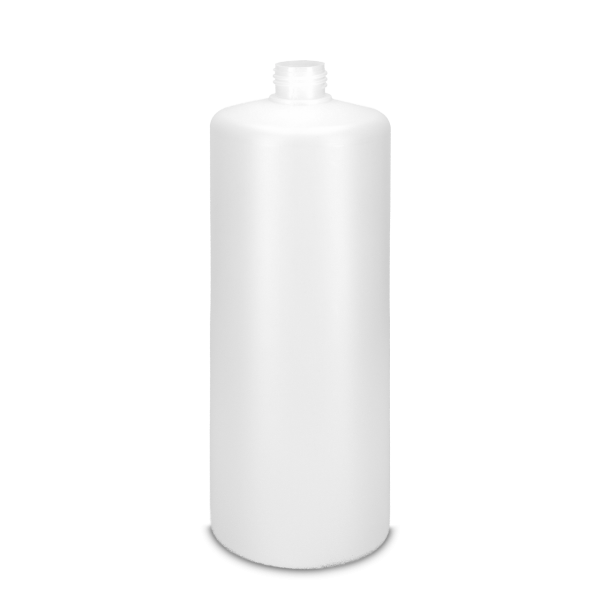1000 ml Rundflasche HDPE natur RD 25 zylindrisch