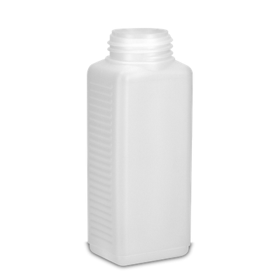 250 ml Vierkantflasche HDPE natur RD 40 rechteckig