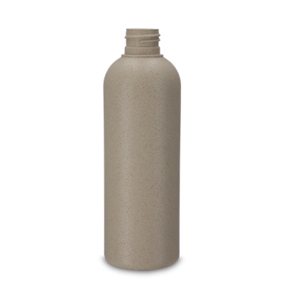 250 ml round bottle of natural wheat straw 24/410 round