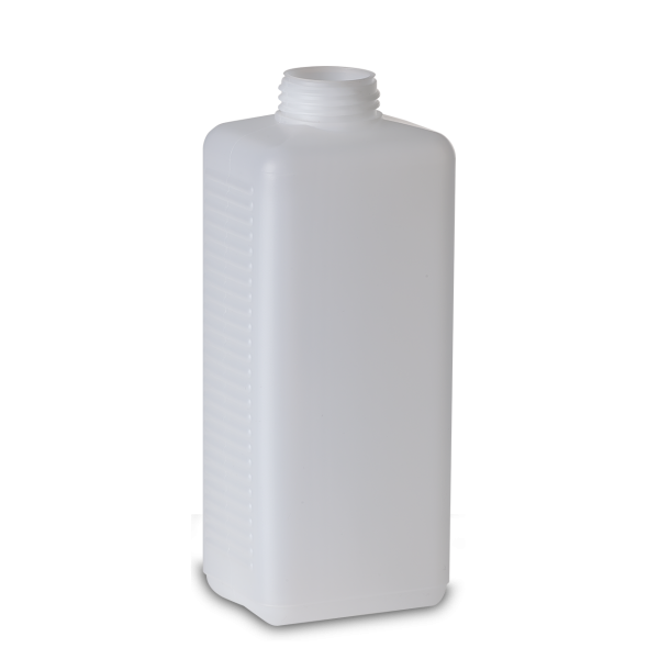 1000 ml square bottle HDPE natural RD 40 rectangular