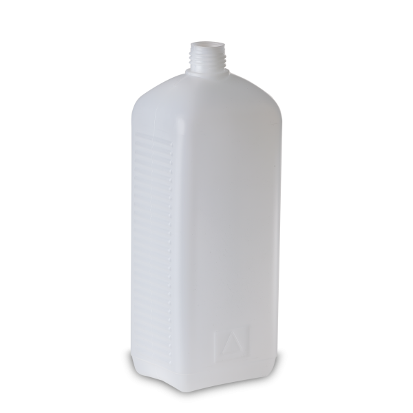 1000 ml Vierkantflasche HDPE natur RD 25 rechteckig