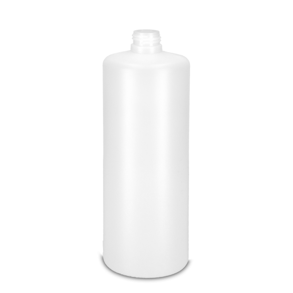 1000 ml round bottle HDPE natural ZP 28 cylindrical