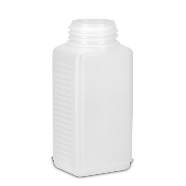 200 ml square bottle HDPE natural RD 40 rectangular
