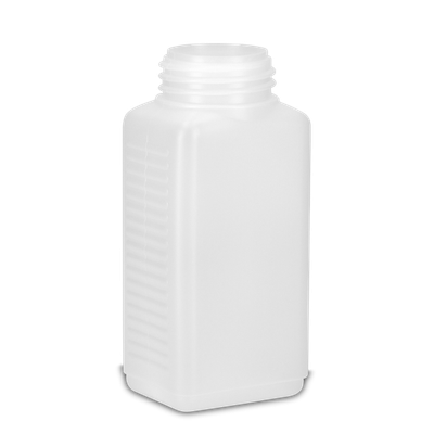 Flacone quadrato da 200 ml HDPE naturale RD 40 rettangolare