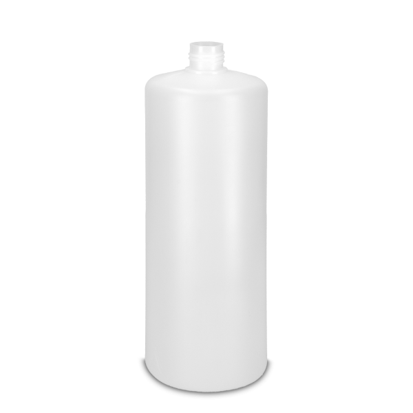 1000 ml round bottle HDPE natural RD 25 cylindrical