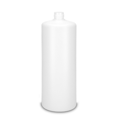 1000 ml round bottle HDPE white RD 25 cylindrical