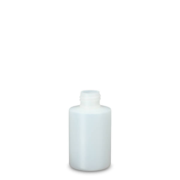 100 ml round bottle organic PE natural 24/410 round