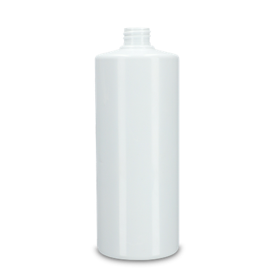 Botella redonda 1000 ml rPET blanco 28/410 cilíndrico