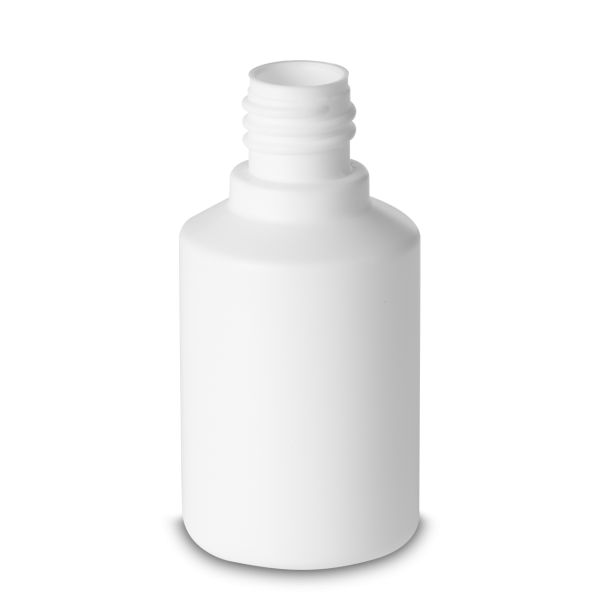 50 ml round bottle HDPE white RD 18 cylindrical