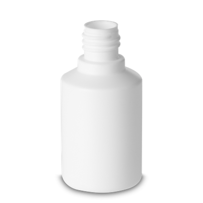 50 ml round bottle HDPE white RD 18 cylindrical