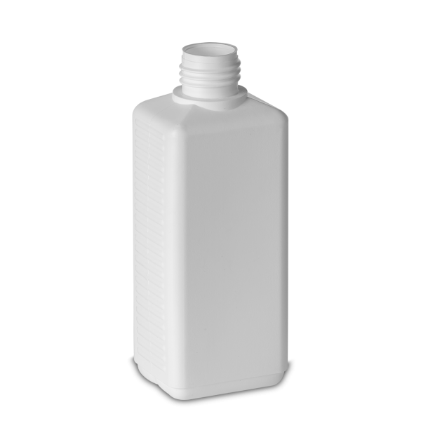 Botella cuadrada 250 ml HDPE blanco RD 25 rectangular