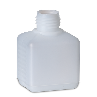 Flacon carré 100 ml HDPE naturel RD 25 rectangulaire