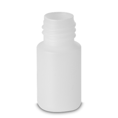 Flacone tondo da 10 ml HDPE naturale RD 18 cilindrico