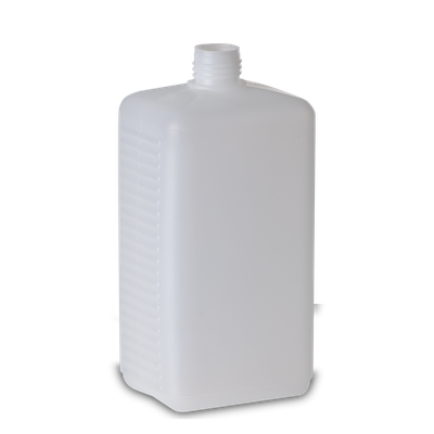 Botella cuadrada 750 ml HDPE natural RD 25 rectangular