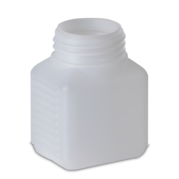 100 ml square bottle HDPE natural RD 40 rectangular