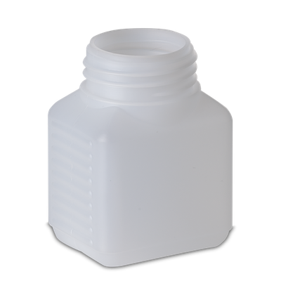 100 ml square bottle HDPE natural RD 40 rectangular