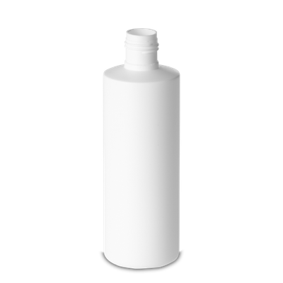 Bottiglia tonda da 200 ml HDPE bianca RD 22 cilindrica
