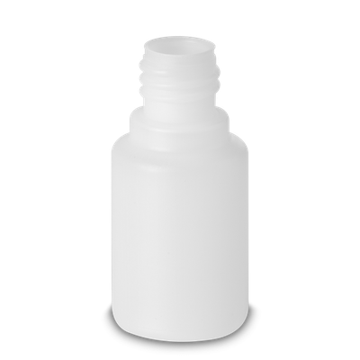 Frasco redondo 25 ml HDPE natural RD 18 cilíndrico