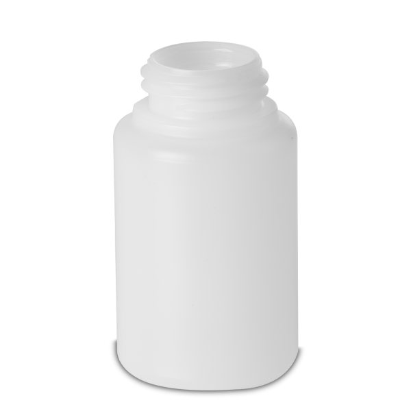 60 ml round bottle HDPE natural ZP 28 cylindrical