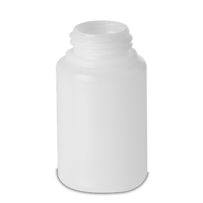 60 ml round bottle HDPE natural ZP 28 cylindrical