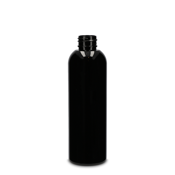 250 ml round bottle PCR black 24/410 round