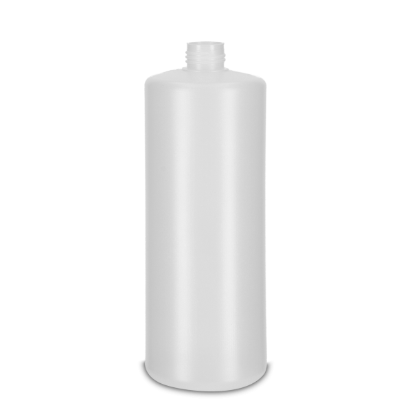 750 ml round bottle HDPE natural RD 25 cylindrical